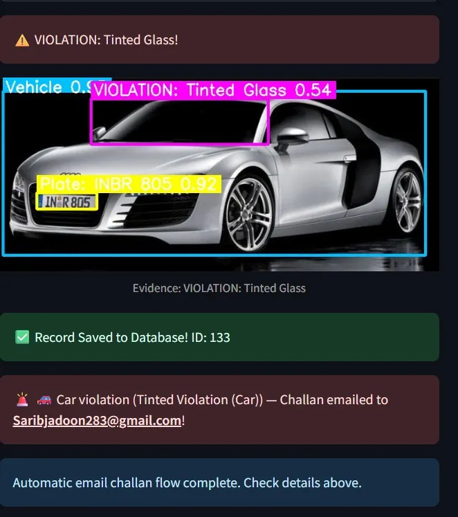 AI Tinted Glass Detection System